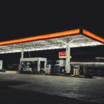 an empty gas station